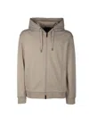 Armani Exchange Embroidered Hooded Sweater With Ribbed Finish In Grey