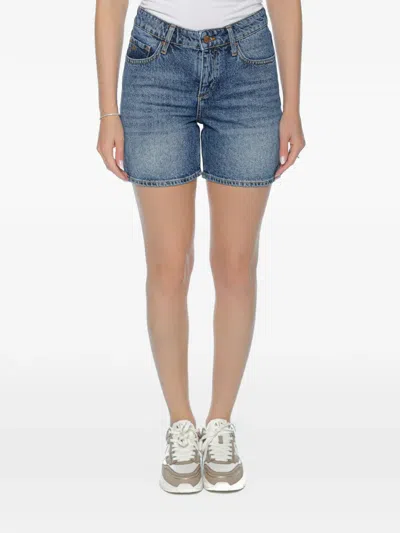 Armani Exchange Five-pocket Denim Shorts In Blue