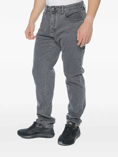 Armani Exchange Five-pocket Jeans In Gray