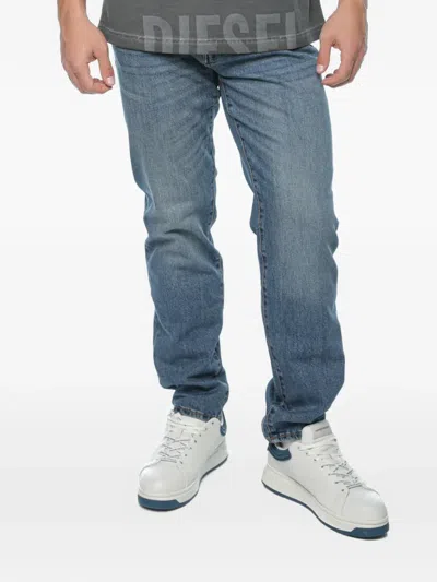 Armani Exchange Five-pocket Straight-leg Jeans In Transparent