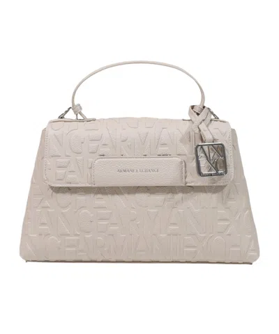 Armani Exchange Flap Shoulder Bag In Gray