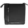 Armani Exchange Flat Crossbody Bag Black In Black