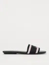 Armani Exchange Striped Slides In Black