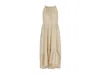 Armani Exchange Fluid Midi Dress With Halterneck In Neutral