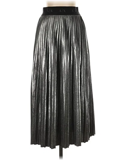 Pre-owned Armani Exchange Formal Skirt In Silver