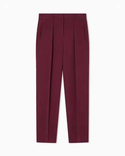 Armani Exchange Formal Trousers In Burgundy