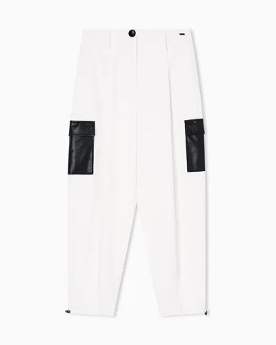 Armani Exchange Formal Trousers In White