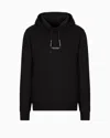 Armani Exchange French Terry Cotton Hoodie With Logo In Black