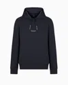 Armani Exchange Milano New York Graphic Cotton Hoodie In Navy Blue