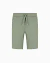 Armani Exchange French Terry Shorts In Green