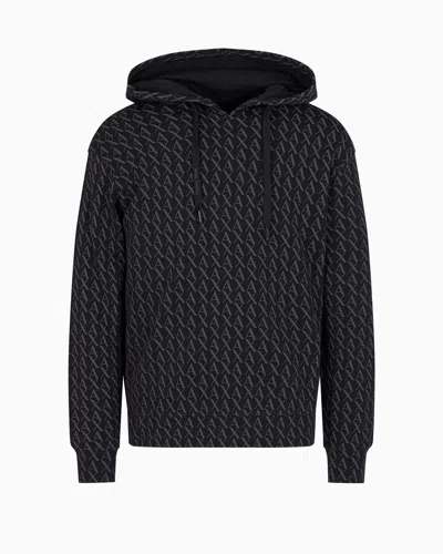 Armani Exchange French Terry Sweatshirt In Black
