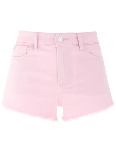 Armani Exchange Fringed Hem Shorts In Pink