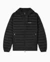 Armani Exchange Full Zip Down Jacket With Hood In Black