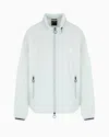 Armani Exchange Full Zip Jacket With Removable Hood In Blue