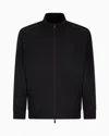 Armani Exchange Full Zip Sweatshirt With Logo Bands In Black