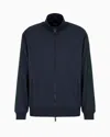 Armani Exchange Full Zip Sweatshirt With Logo Bands In Blue