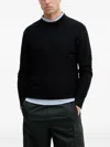 Armani Exchange Geometric-pattern Jumper In Black
