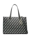 Armani Exchange Geometric-pattern Tote Bag In Green