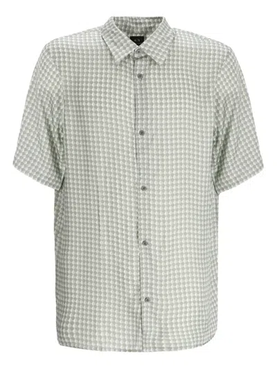 ARMANI EXCHANGE GEOMETRIC-PRINT SHORT-SLEEVED SHIRT