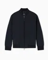 Armani Exchange Geometric Quilted Bomber In Black