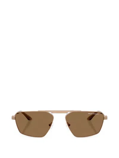 Armani Exchange Geometric-frame Sunglasses In Green