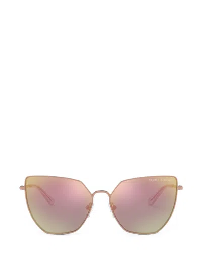 Armani Exchange Geometric-frame Sunglasses In Pink