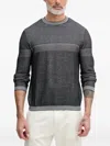 Armani Exchange Geometric-pattern Sweater In Gray