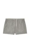 Armani Exchange Geometric-pattern Swim Short In Neutral