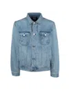 Armani Exchange Button-up Denim Jacket In Blue