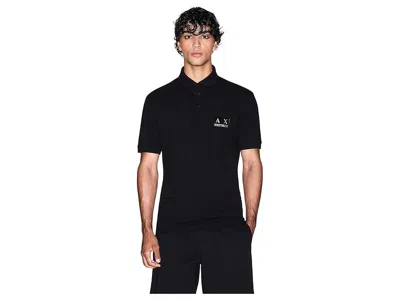 Armani Exchange Gold Detail Cotton Polo