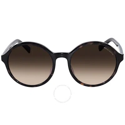 Armani Exchange Gradient Brown Round Ladies Sunglasses Ax4101sf 803713 55