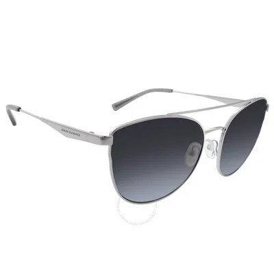 Armani Exchange Woman Sunglass Ax2032s In Gradient Grey