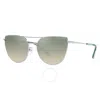 Armani Exchange Gradient Green Mirror Silver Cat Eye Ladies Sunglasses Ax2045s 6043w0 56