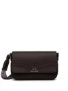 Armani Exchange Gradient Logo Shoulder Strap Crossbody Bag In 褐色