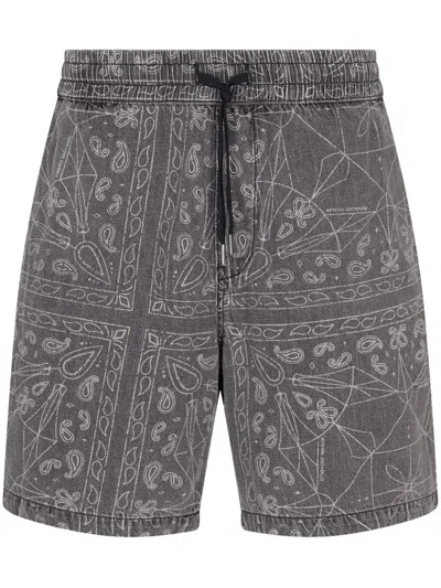 ARMANI EXCHANGE GRAPHIC-PRINT BERMUDA SHORTS