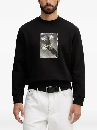 Armani Exchange Graphic-print Sweatshirt In Black