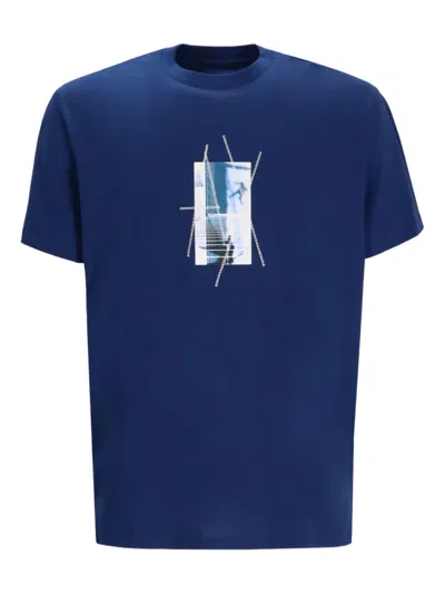 Armani Exchange T-shirt Mit Grafischem Print In Blue
