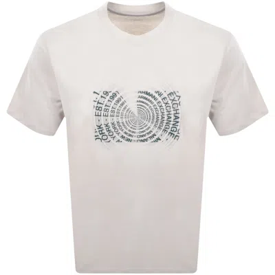 Armani Exchange Graphic T Shirt Beige In Neutral