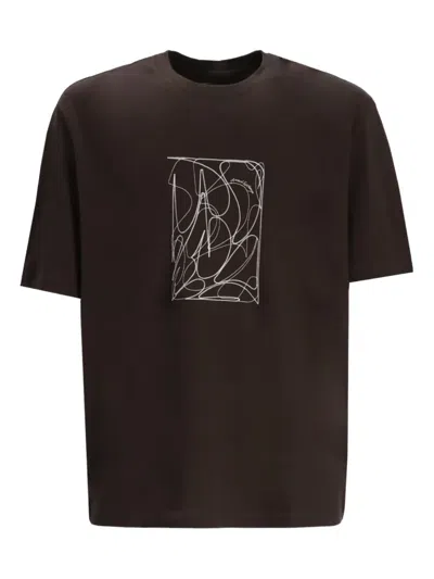 Armani Exchange T-shirt Mit Grafischem Print In Black