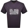 Armani Exchange Graphic T Shirt Purple In Brown