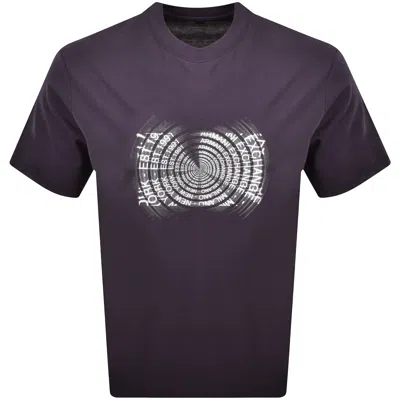 Armani Exchange Graphic T Shirt Purple In Brown