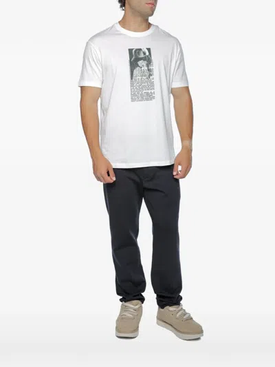 Armani Exchange Graphic-print Crew-neck T-shirt In White