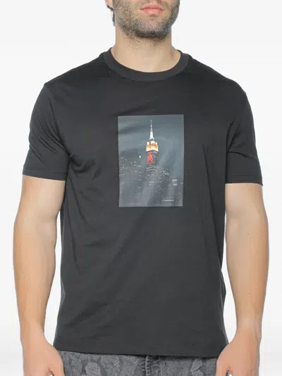 Armani Exchange Graphic-print T-shirt In Gray
