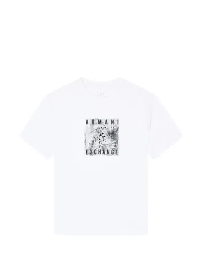 Armani Exchange Graphic-print T-shirt In White