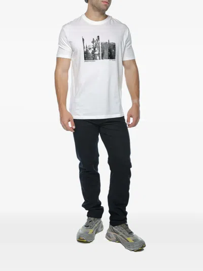 Armani Exchange Graphic-print T-shirt In Blue