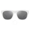 Armani Exchange Gray Mirrored Silver Square Men's Sunglasses Ax4128su 81566g 55 In Grey/silver Tone