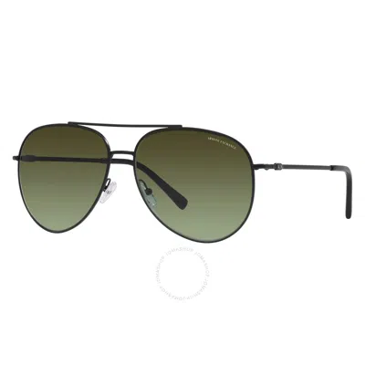 Armani Exchange Green Gradient Pilot Men's Sunglasses Ax2043s 6000e8 62