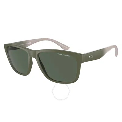 Armani Exchange Green Square Men's Sunglasses Ax4135sf 830171 59