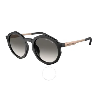 Armani Exchange Grey Gradient Geometric Ladies Sunglasses Ax4132su 815811 51 In Black