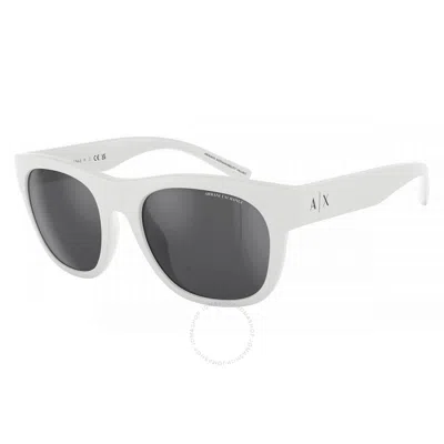 Armani Exchange Grey Mirror Silver Square Men's Sunglasses Ax4128su 83156g 55